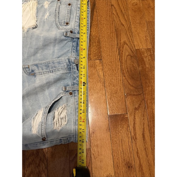 Abercrombie & Fitch Blue Ripped Ames Low Rise Boyfriend Short festival sz  12/31 - Picture 7 of 10